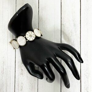 SIGRID OLSEN Silver and gold patterned bracelet